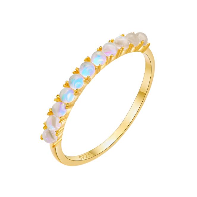 925 Sterling Silver Inlaid Opal Ring