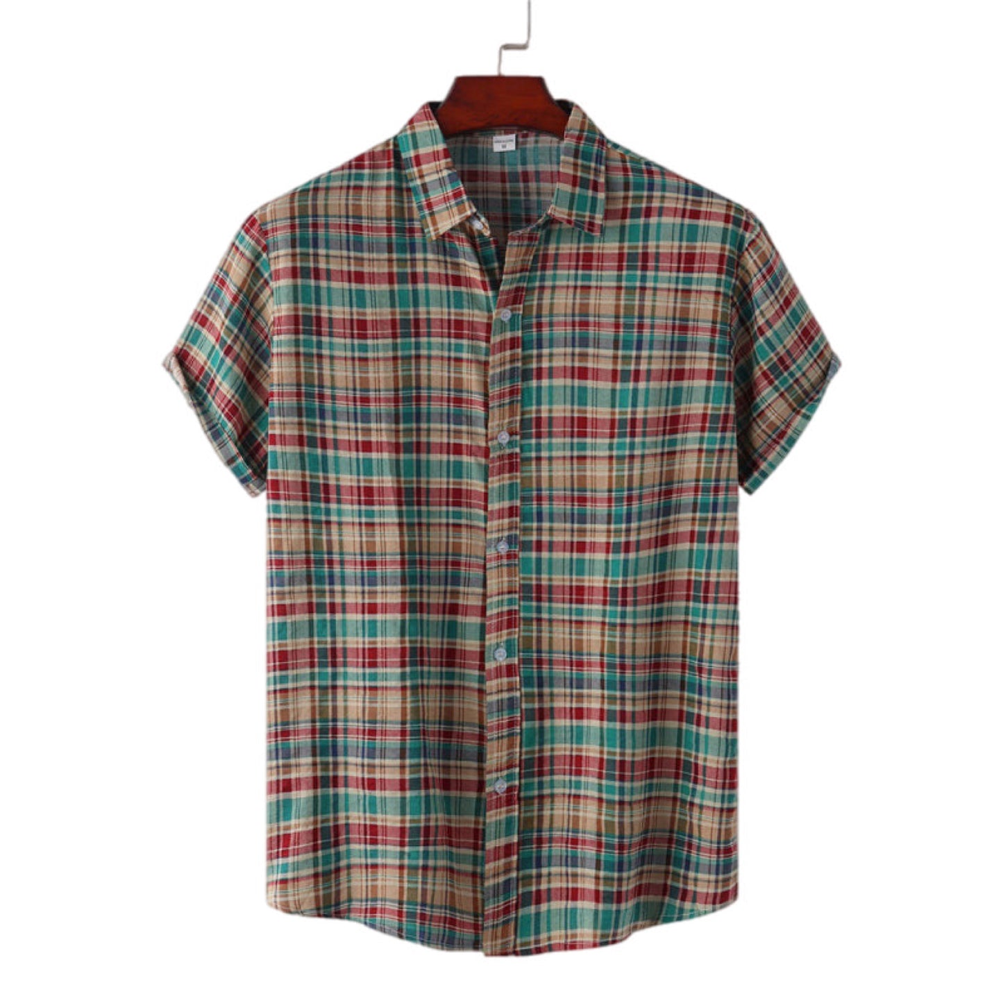 Button Up Short Sleeve Print Shirt