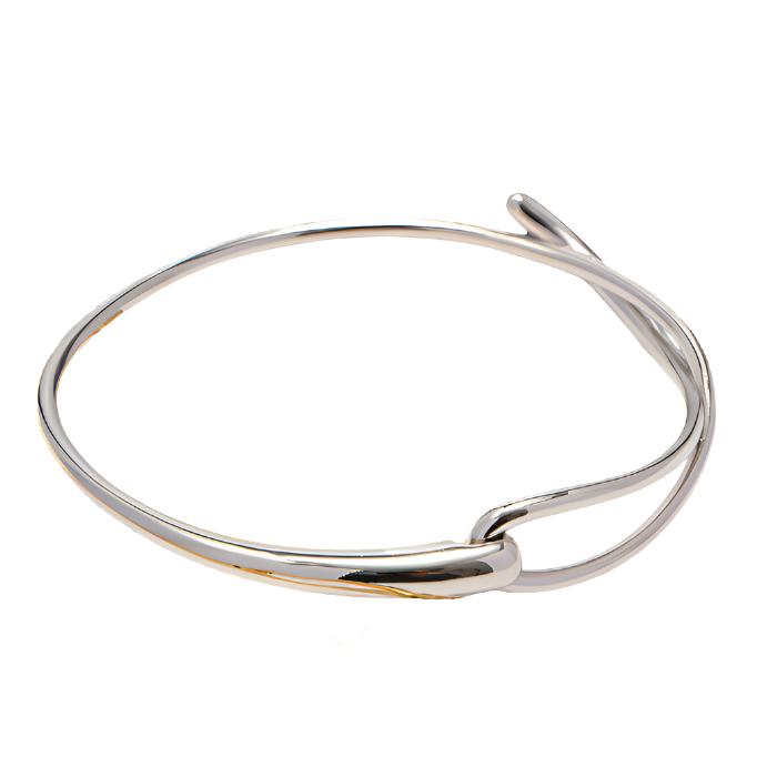 Gold or Silver Steel Bangle Bracelet