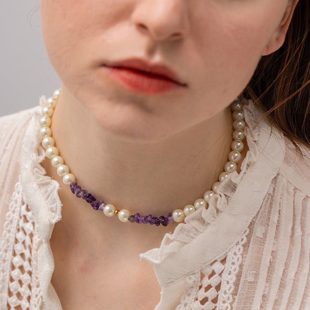 Amethyst & Freshwater Pearl Necklace