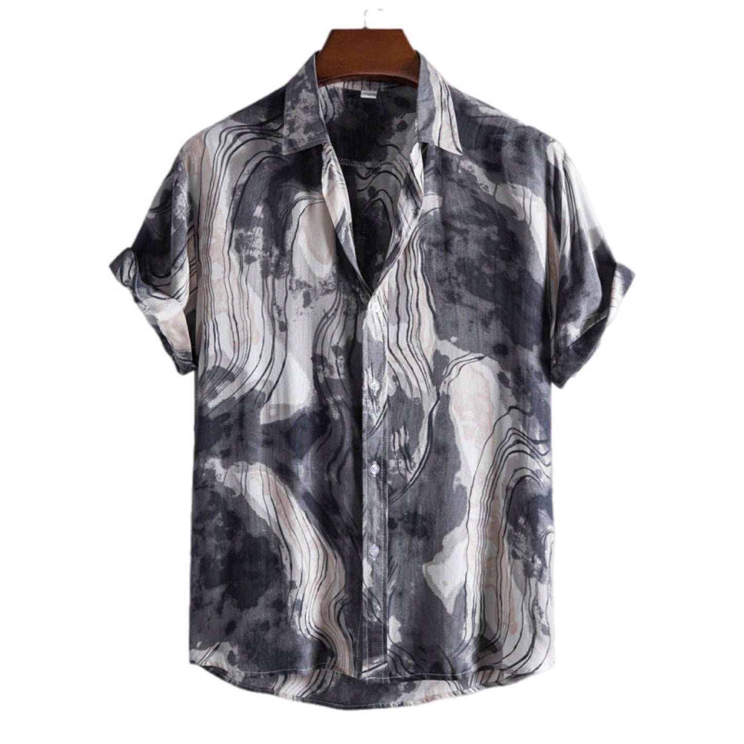 Floral Short Sleeve Button Up Shirt