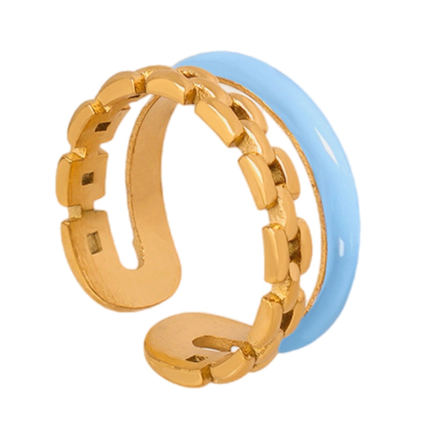 Gold Chain Open Ring