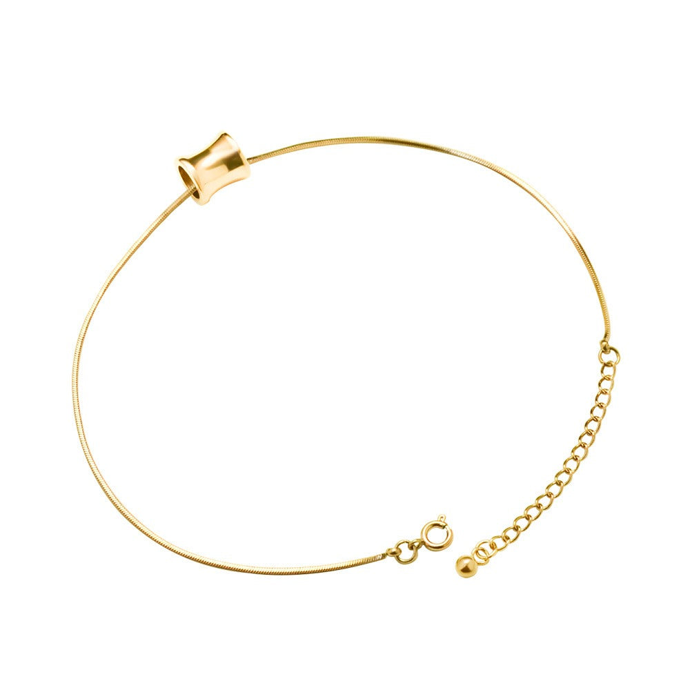 Gold, Silver or Rose Gold Steel Charm Anklet