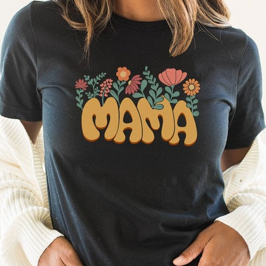 Mama Flower Garden Spring Time Graphic Tee