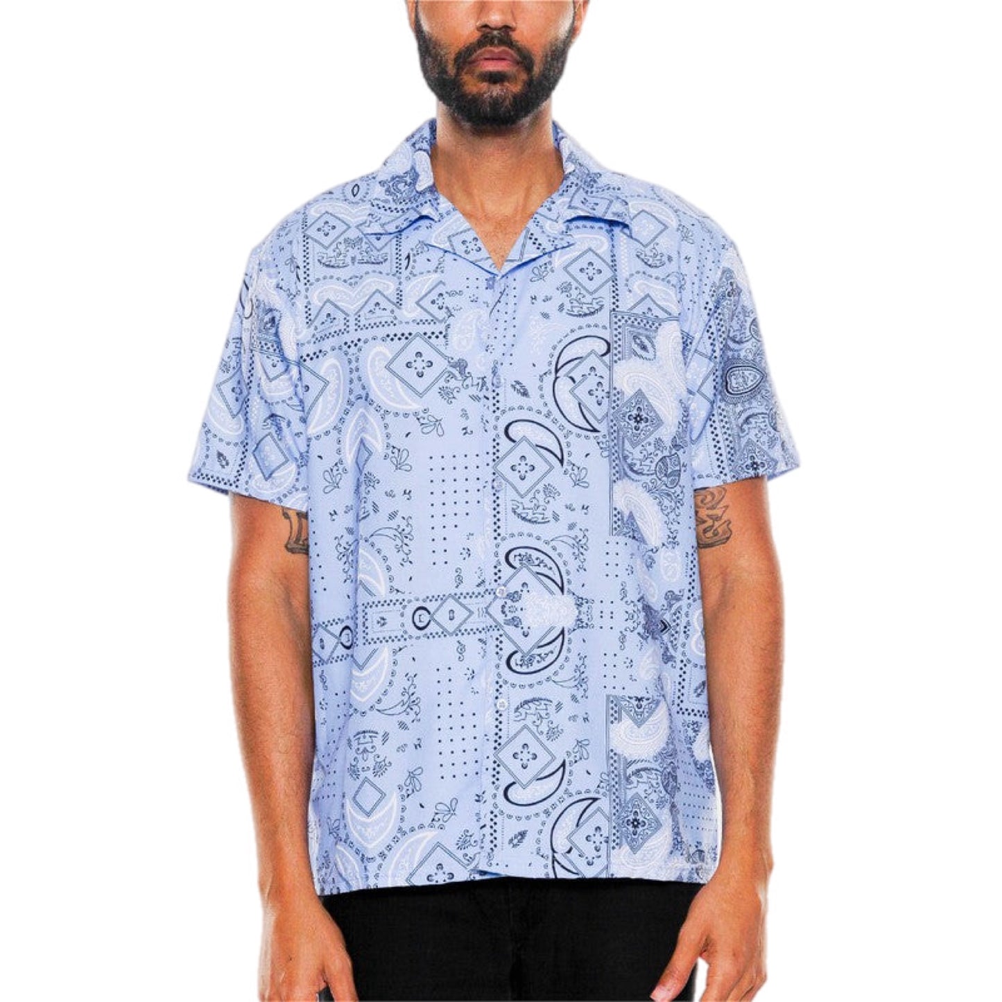 Eclectic Bandana Print Short Sleeve Shirt