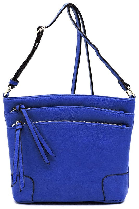 Multi Zip Pocket Crossbody Bag