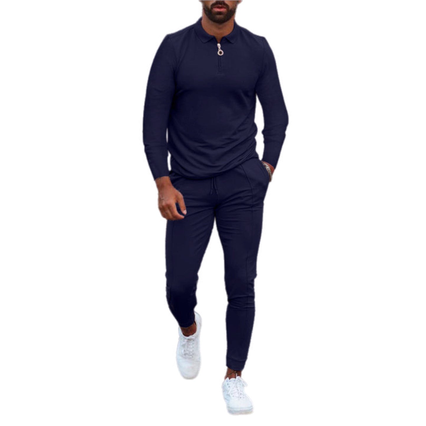 Long Sleeve Polo Shirt & Pant Set