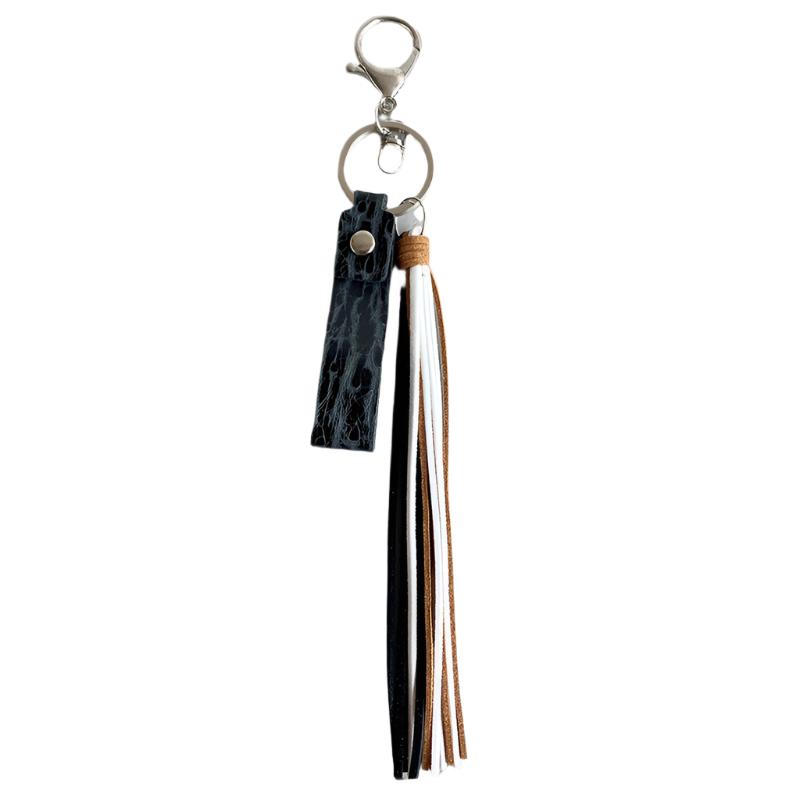 Genuine Leather Tassel Keychain