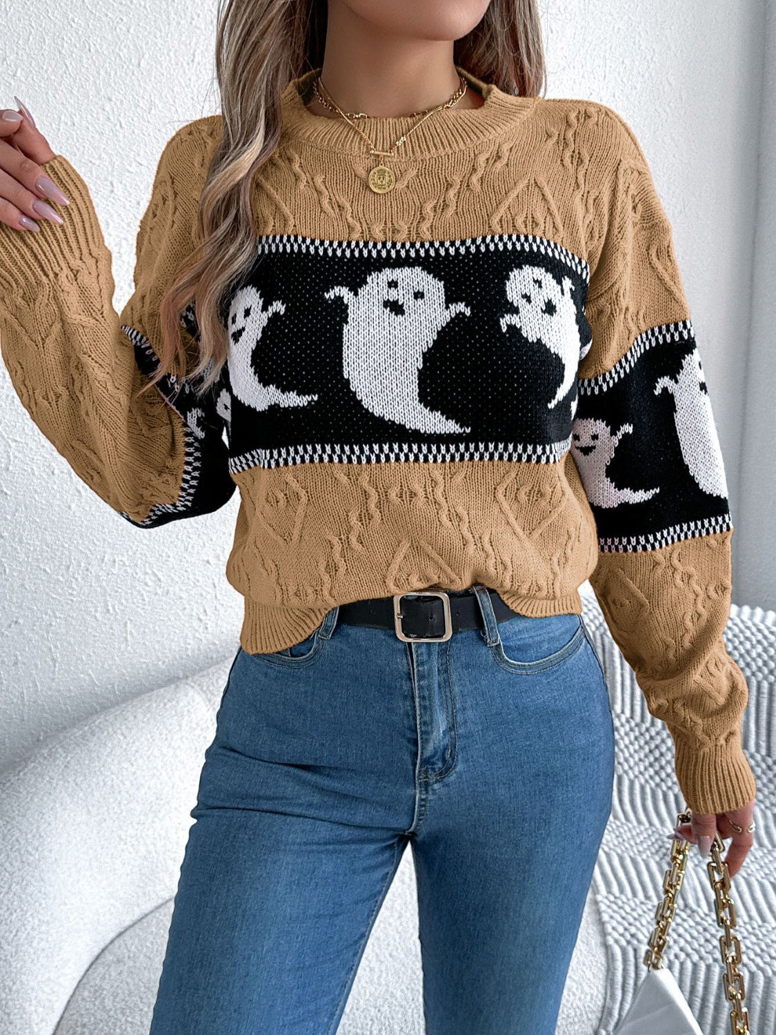 Ghost Round Neck Sweater