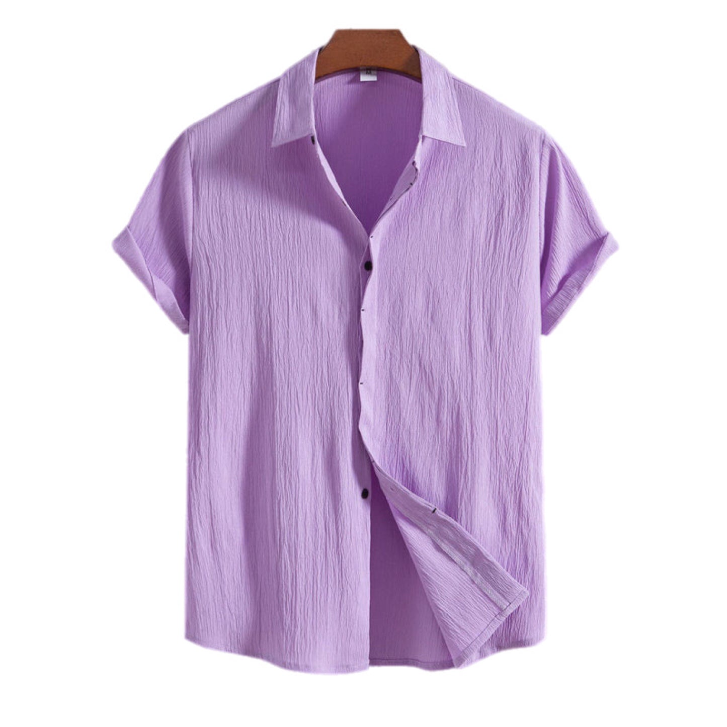 Loose Short Sleeve Button Up Shirt