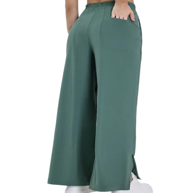 Slit Wide Leg Active Pants