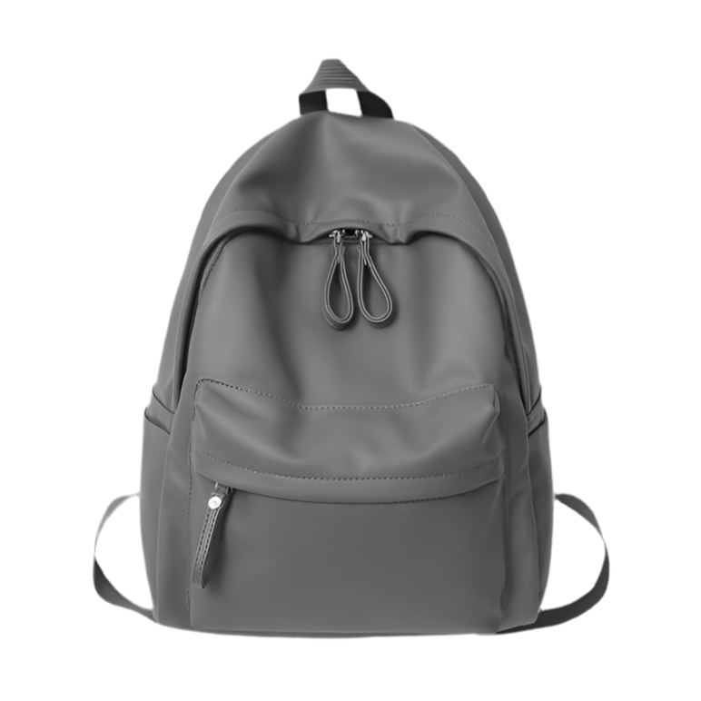 Vegan Leather Zip Backpack