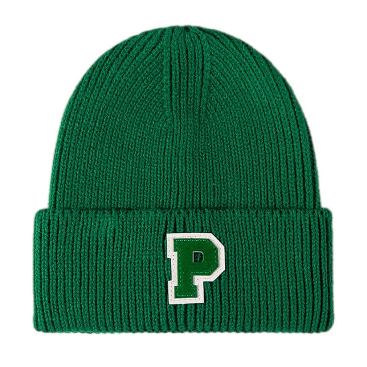 P Patch Cuffed Knit Beanie