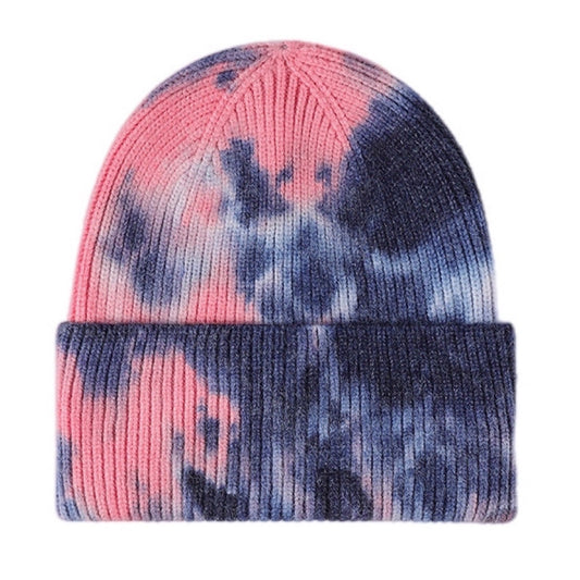 Tie-Dye Cuffed Rib-Knit Beanie