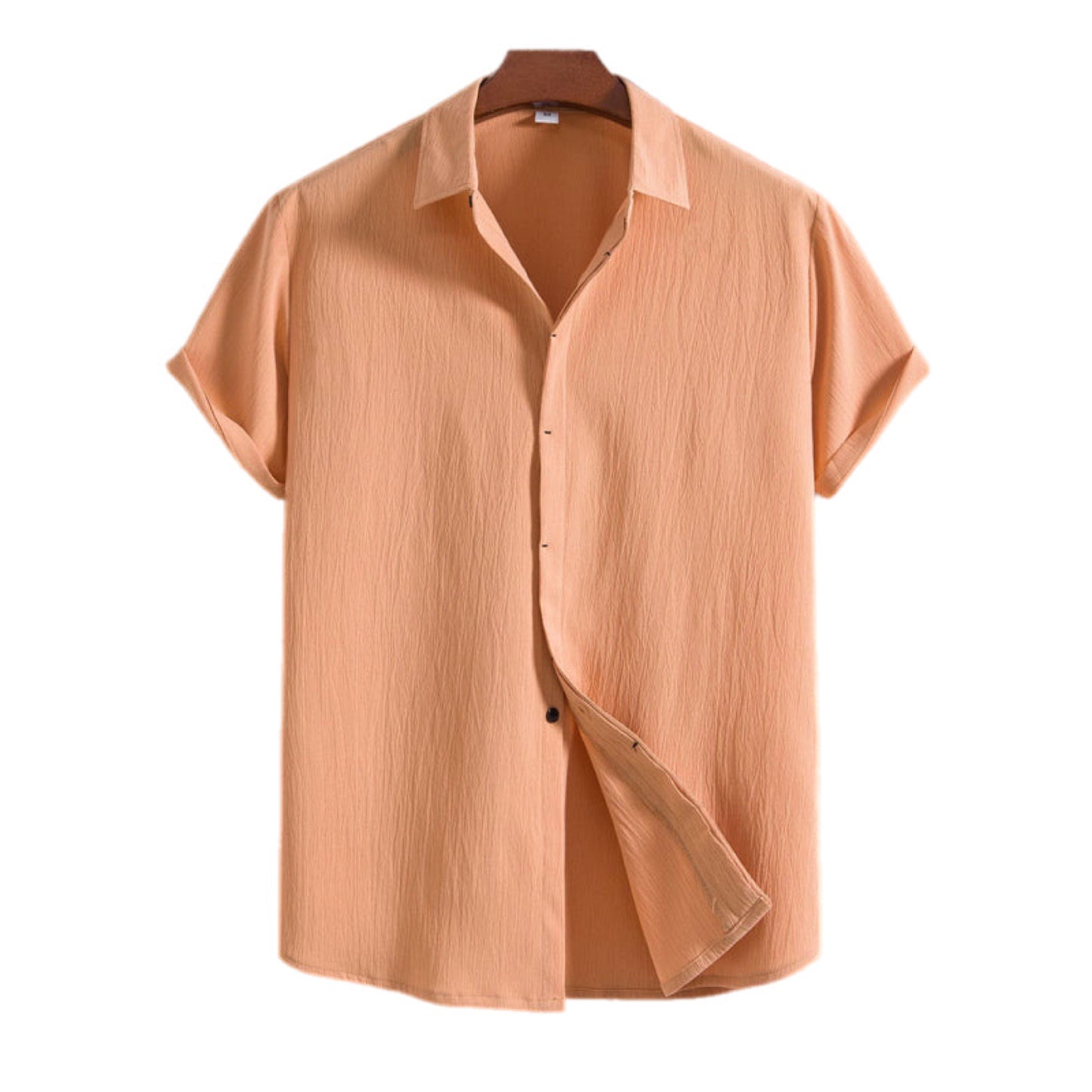 Loose Short Sleeve Button Up Shirt