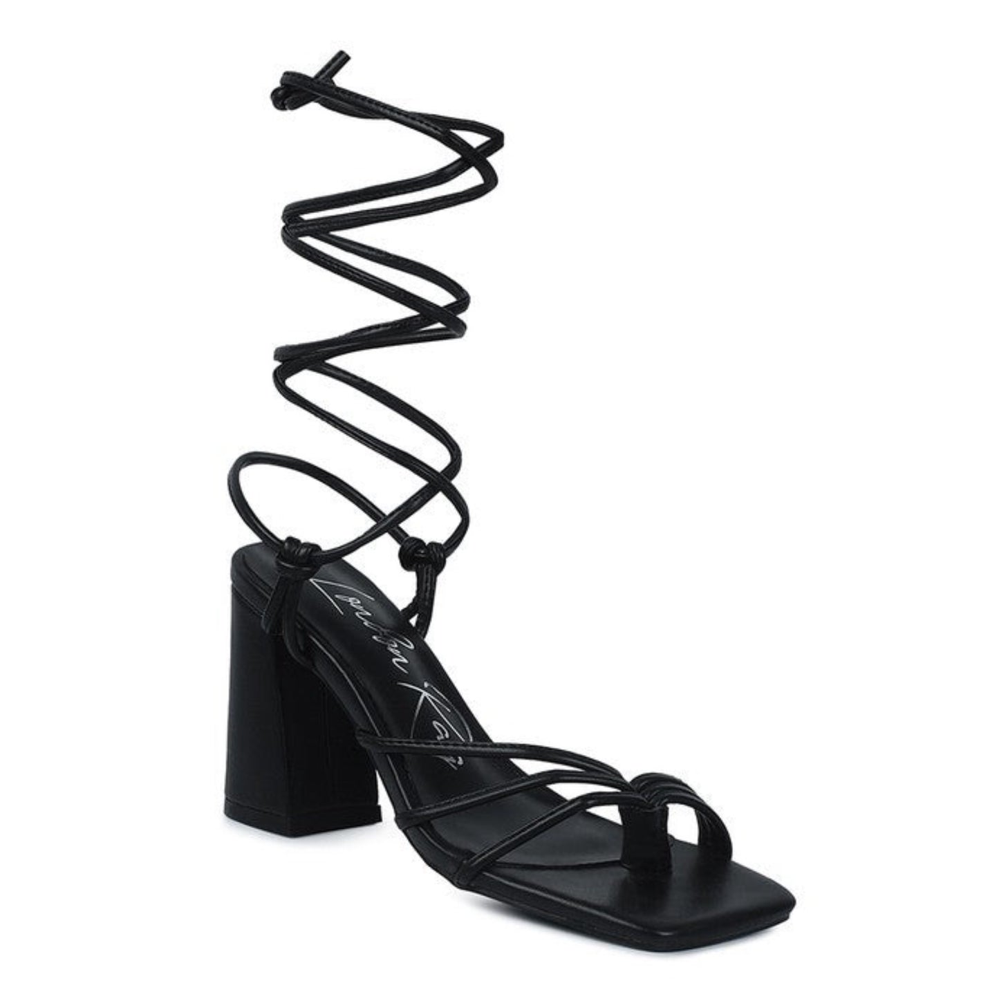 Tie Up Block Heel Sandals