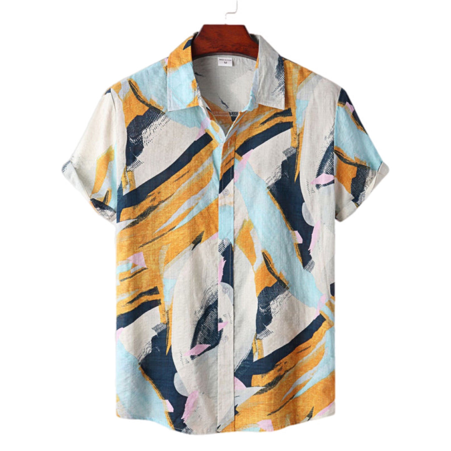 Retro Short Sleeve Button Up Shirt