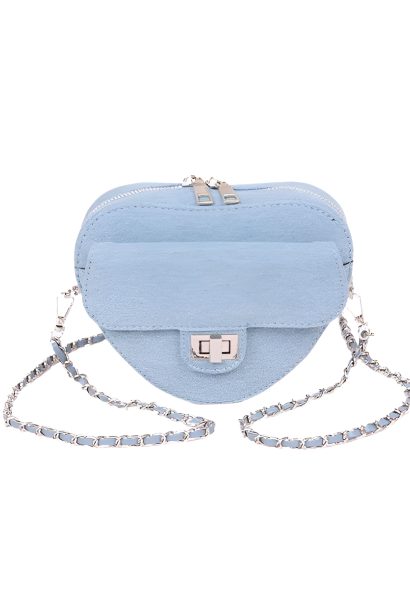 Denim Heart Shape Crossbody Bag