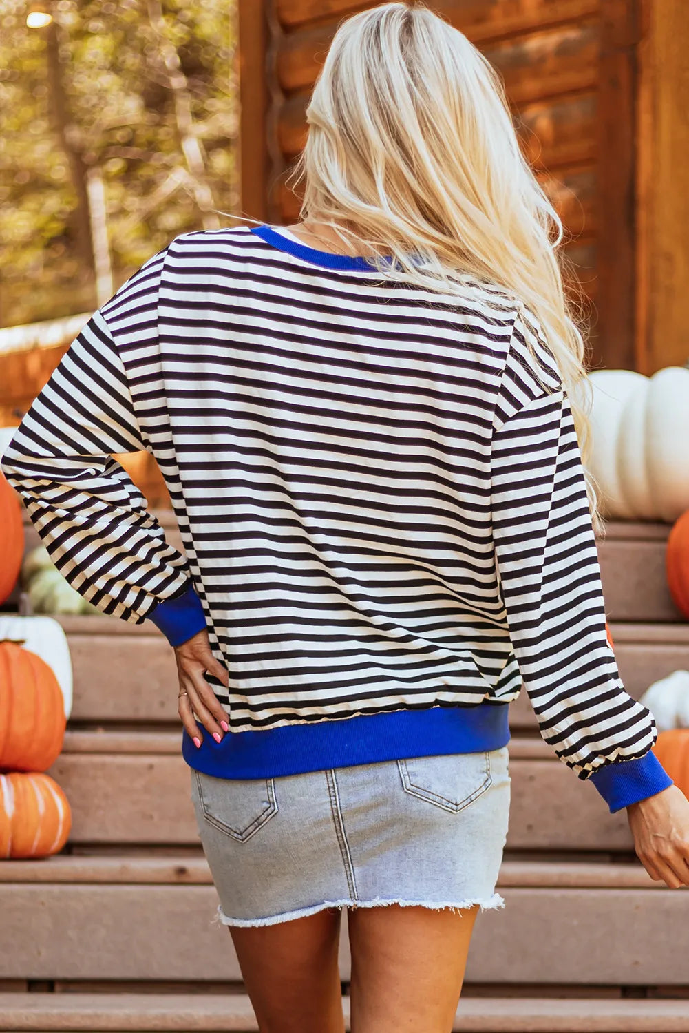 Pumpkin Striped Sweatshirt