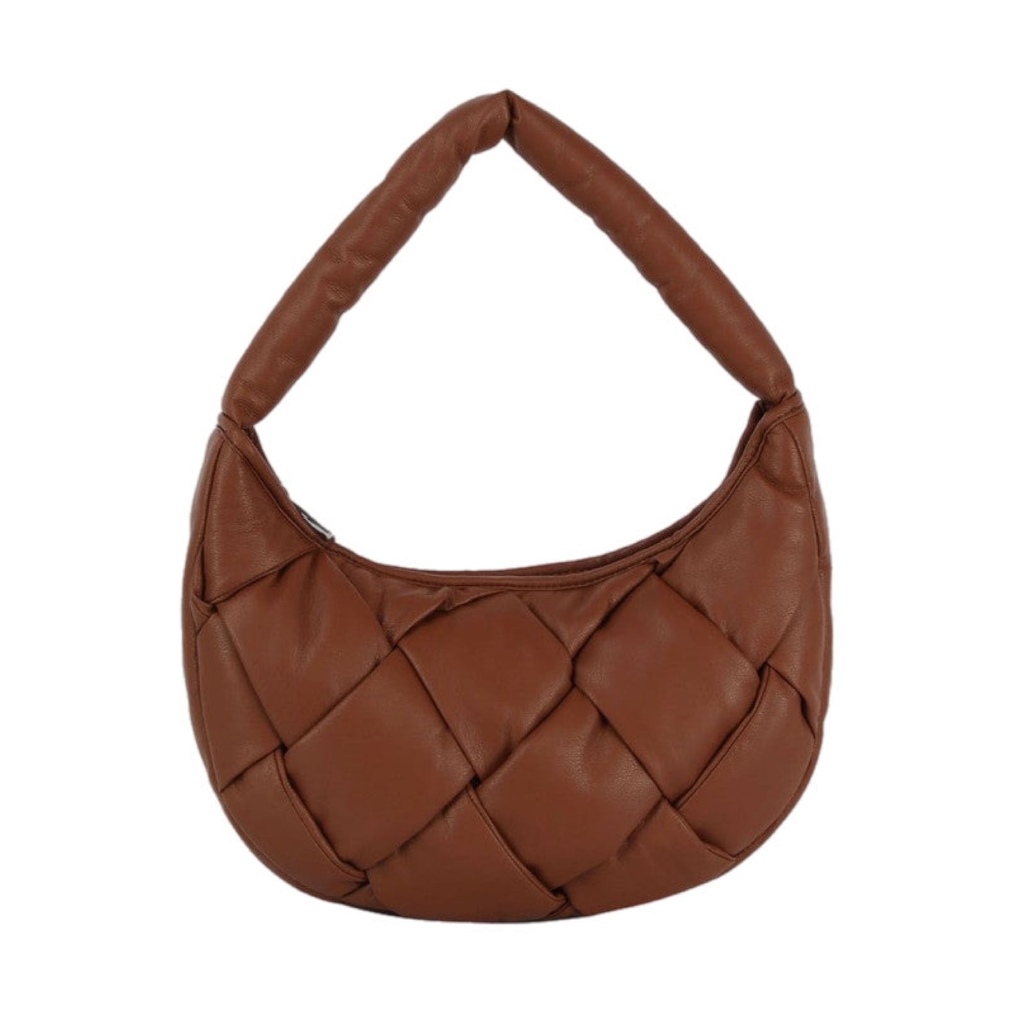 Puffy Woven Hobo Shoulder Bag