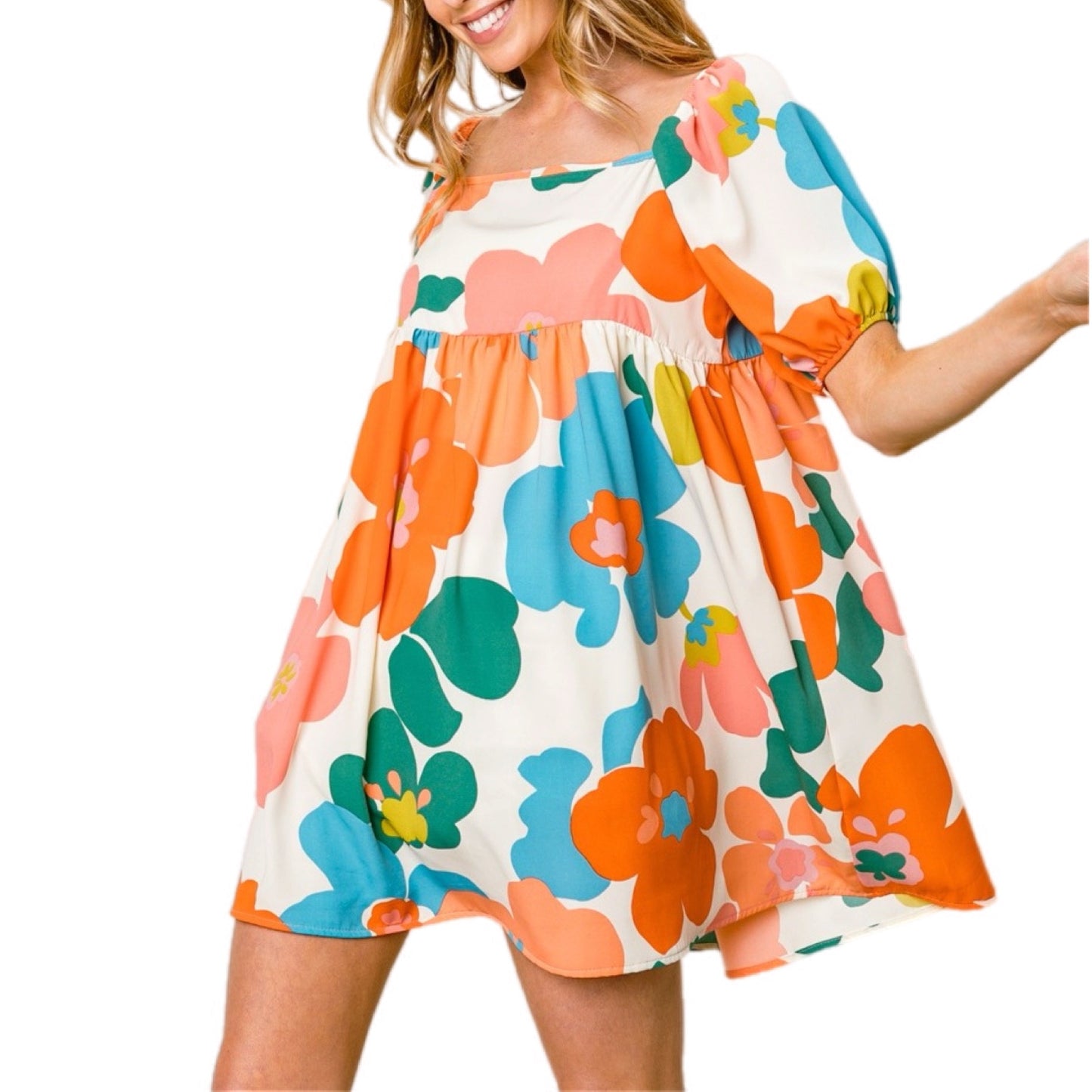 Blossom Bash Puff Sleeve Dress