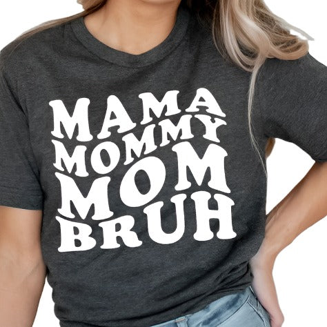 Plus Mama Mommy Mom Bruh Graphic Tee - Plus