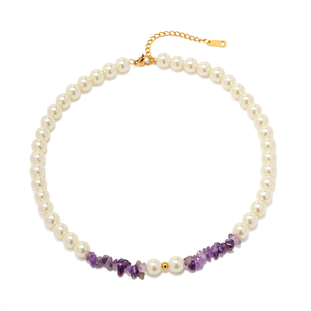 Amethyst & Freshwater Pearl Necklace