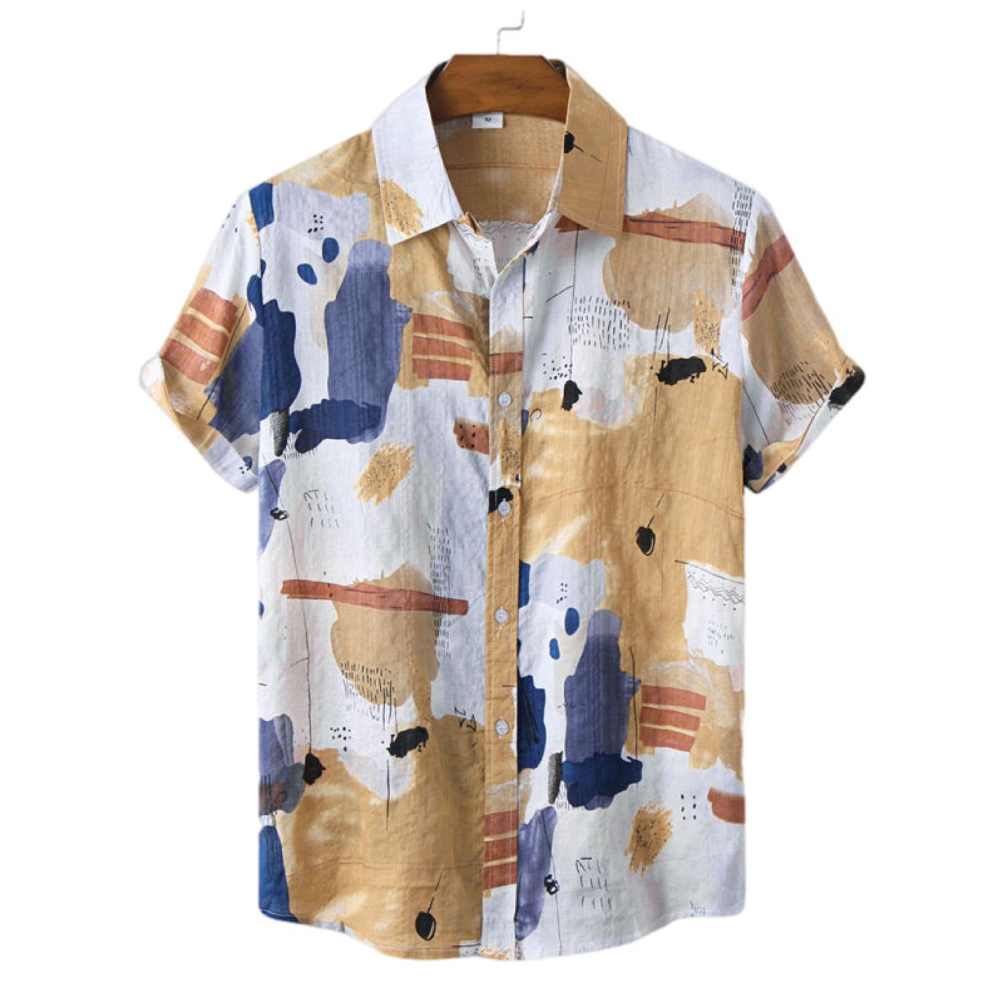 Retro Short Sleeve Button Up Shirt