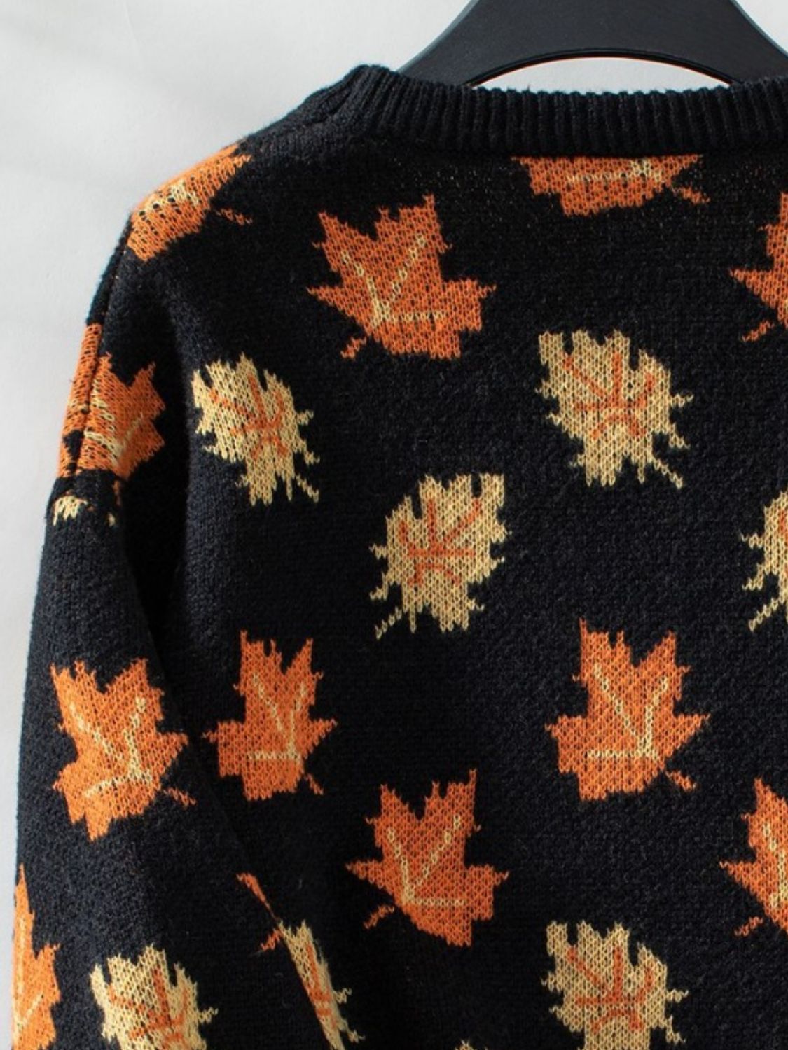 Maple Leaf Round Neck Sweater