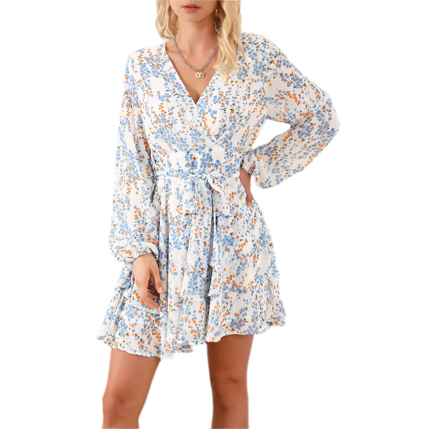 Floral Fantasy Wrap Dress