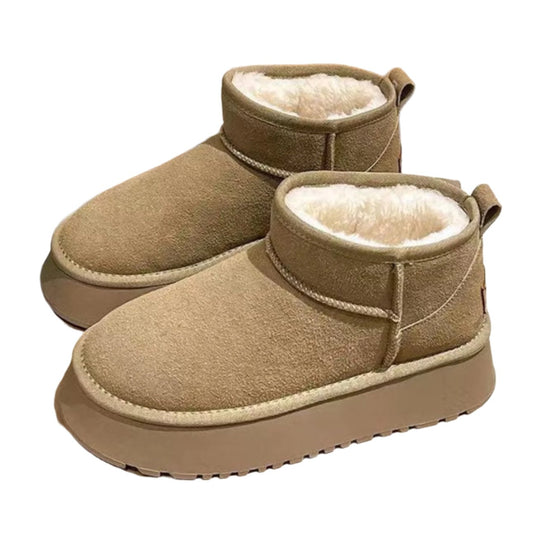 Fleece Lined Chunky Platform Mini Boots