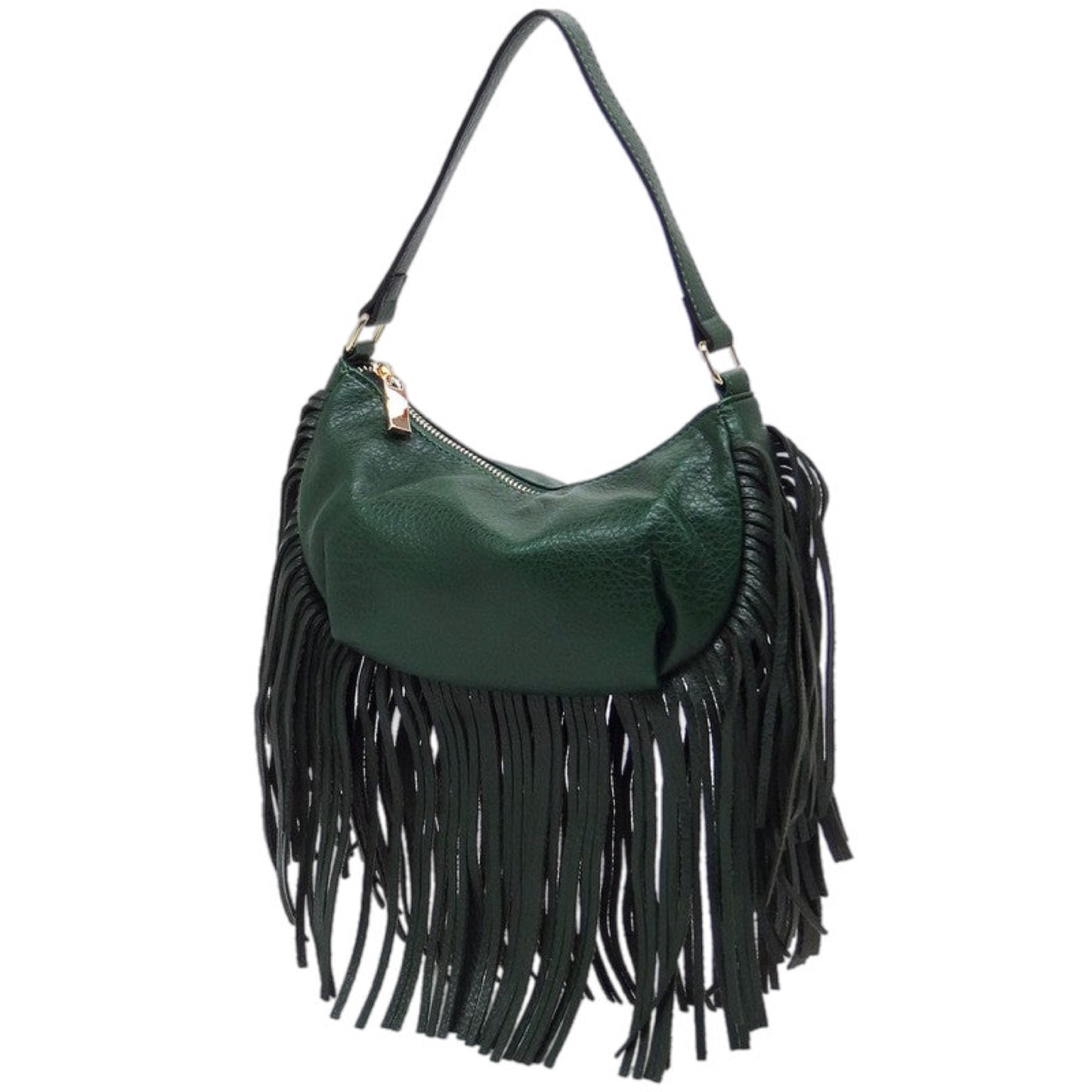 Hobo Shoulder Bag with Fringe