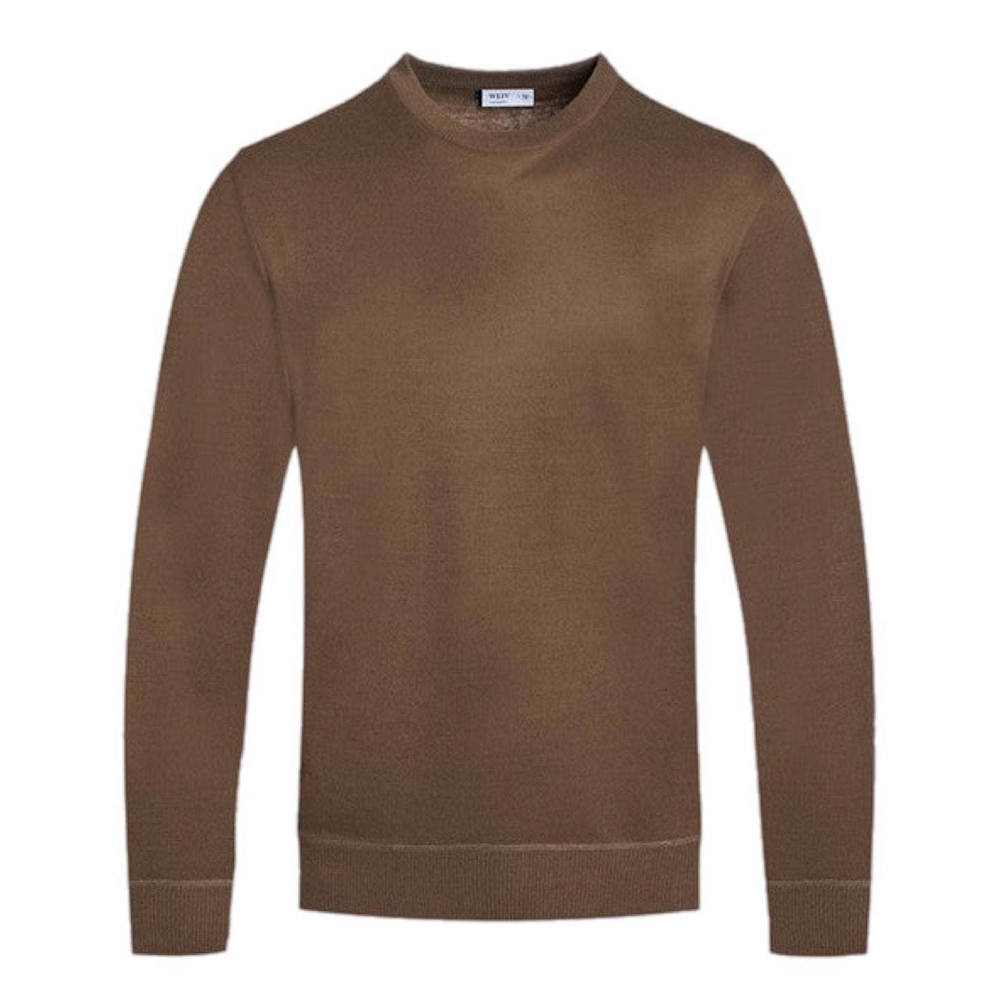 Solid Color Round Neck Sweater