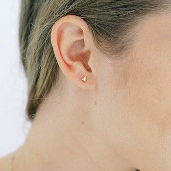 Crystal Triangle Stud Earrings