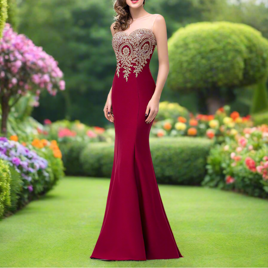 Bodycon Sweetheart Neck Gown