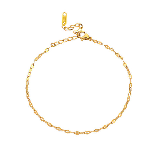 Gold Steel Chain Anklet