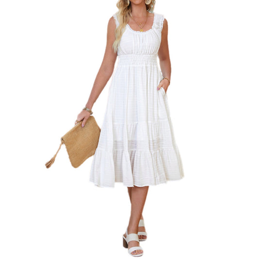 Sleeveless Tiered Midi Sundress