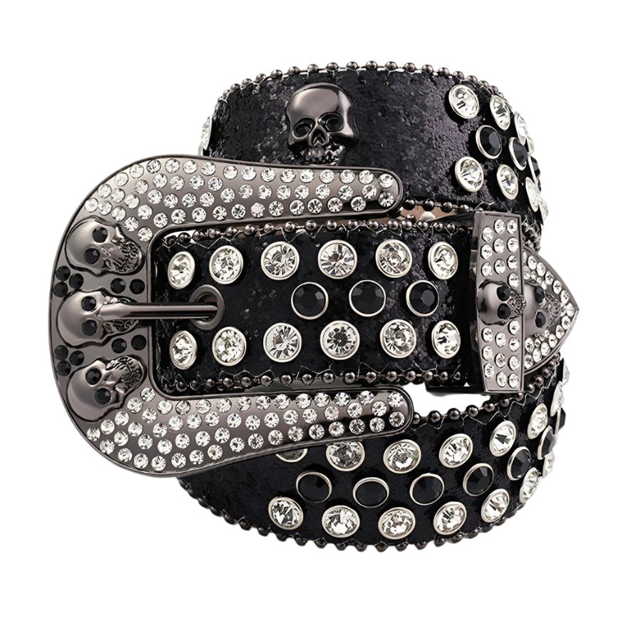 Vegan Leather Skull Belt