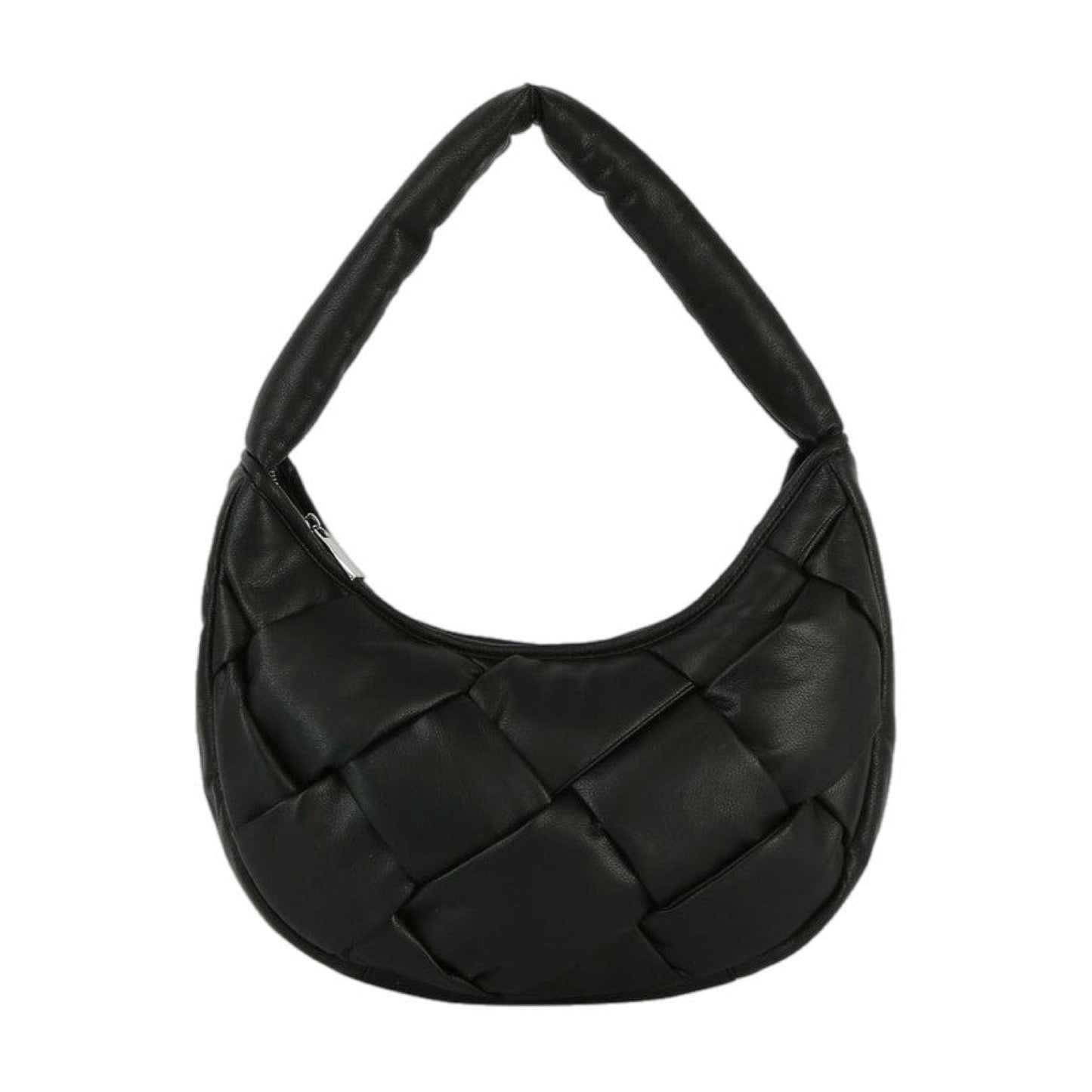 Puffy Woven Hobo Shoulder Bag