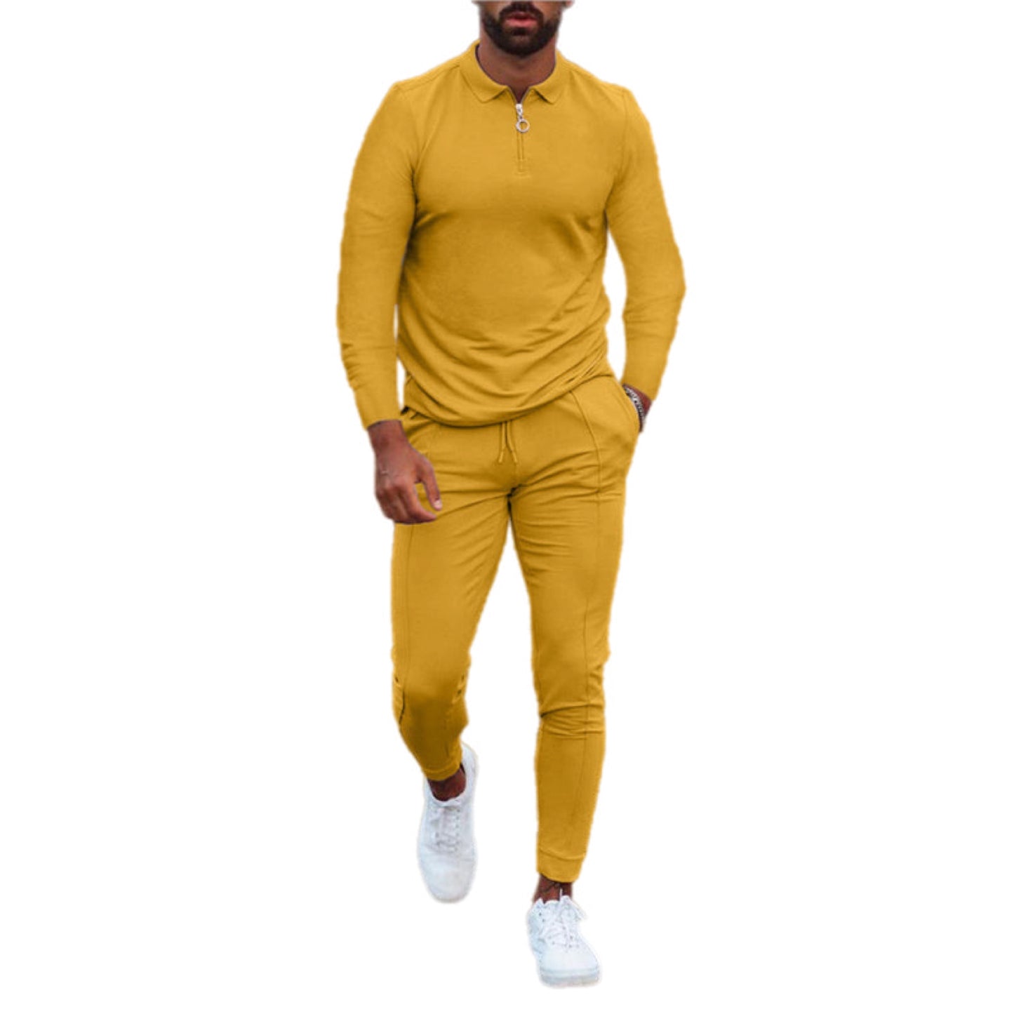 Long Sleeve Polo Shirt & Pant Set