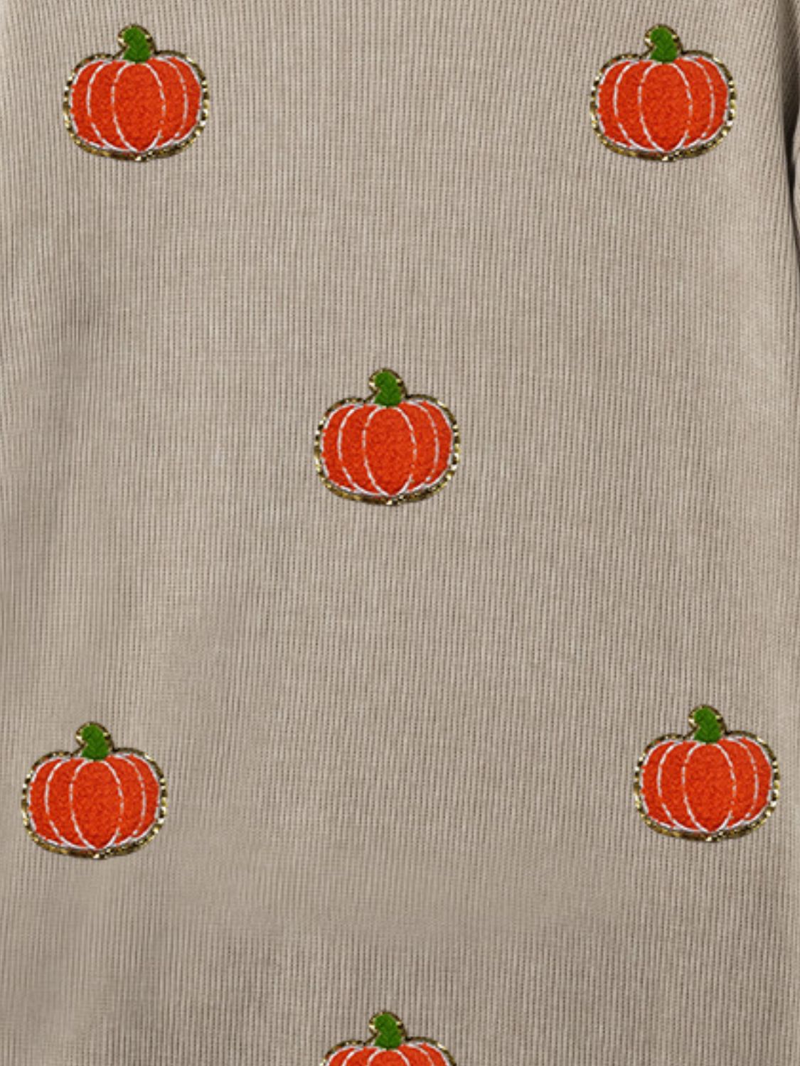 Pumpkin Round Neck Sweatshirt