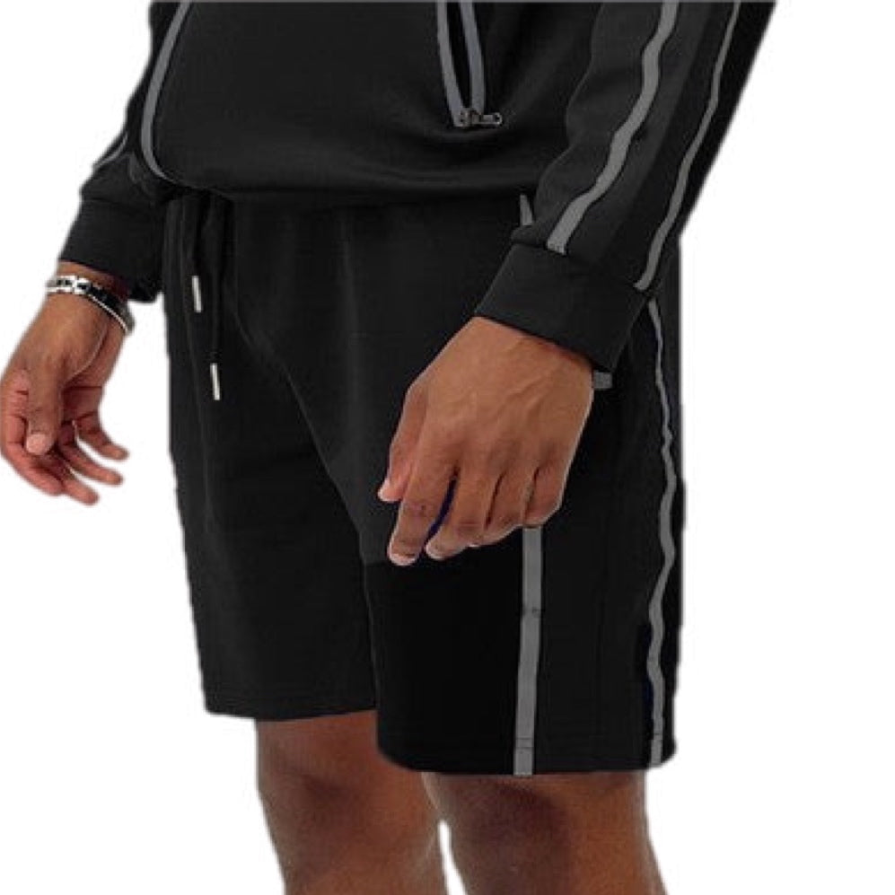 Athleisure Contrast Stripe Shorts