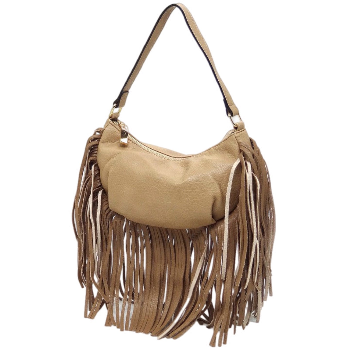 Hobo Shoulder Bag with Fringe