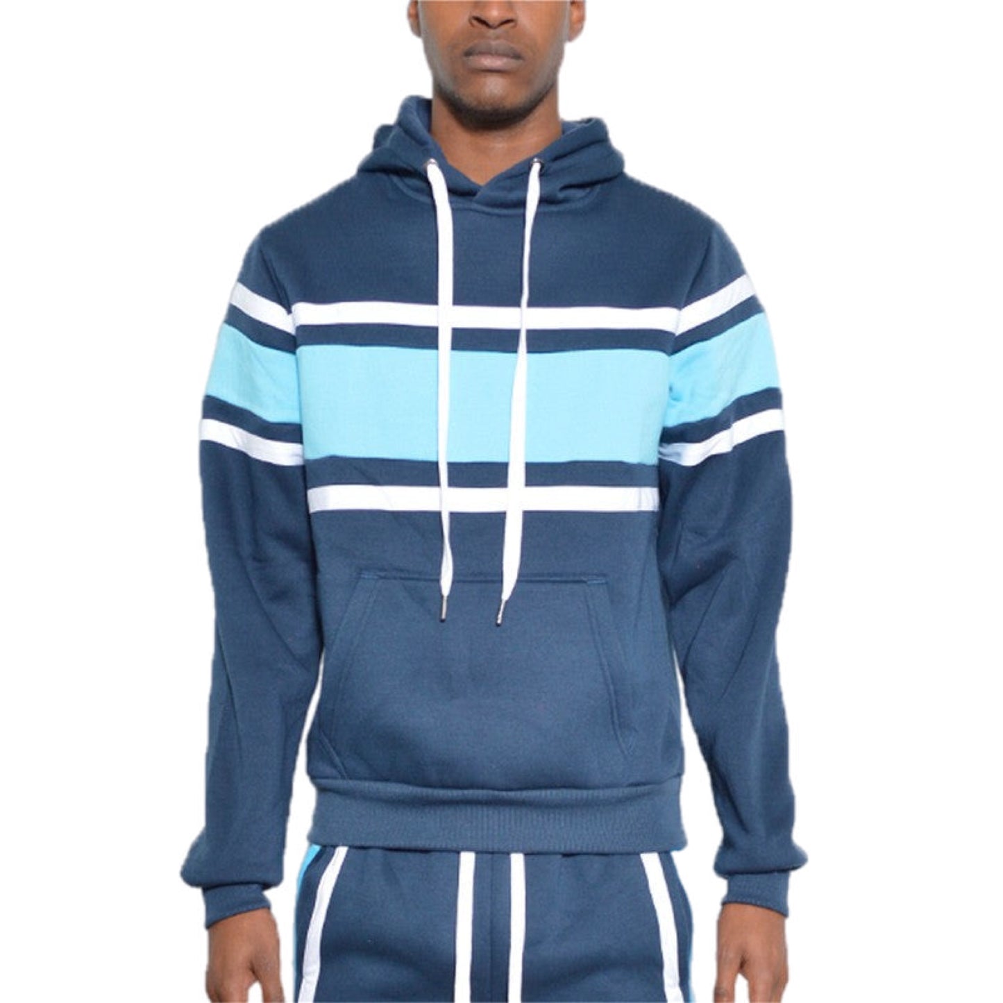 Tri-Stripe Accent Pullover Hoodie