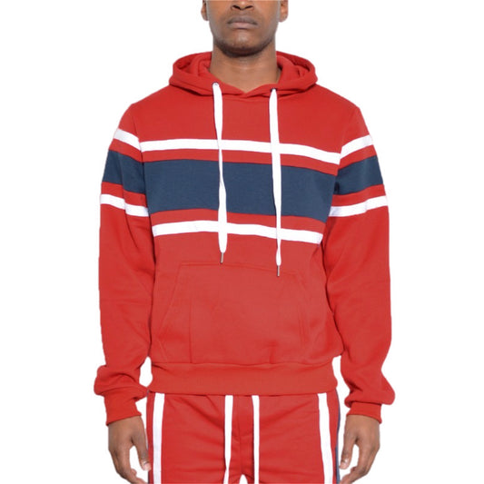 Tri-Stripe Accent Pullover Hoodie