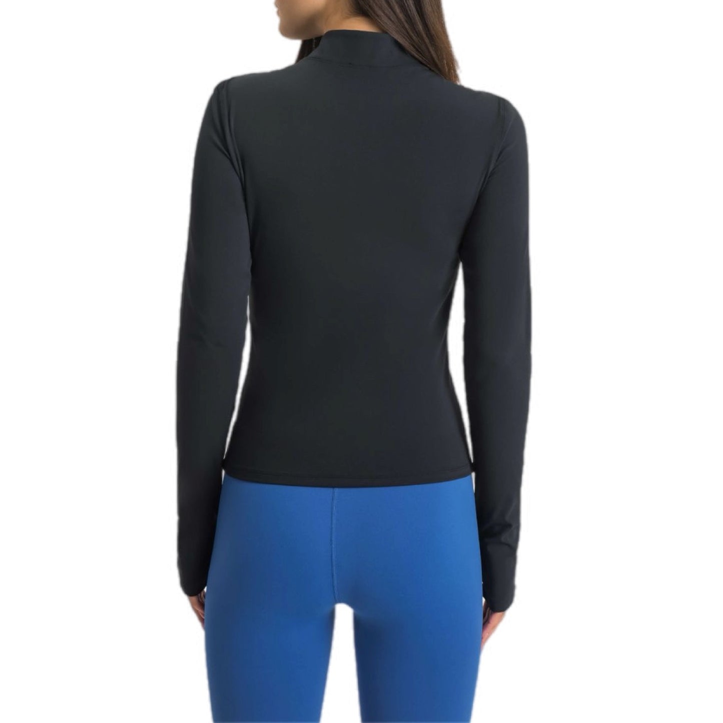 Half Zip Thumbhole Sleeve Sports Top