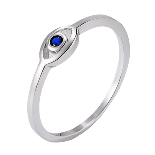 Sterling Silver or Gold Vermeil Evil Eye Ring