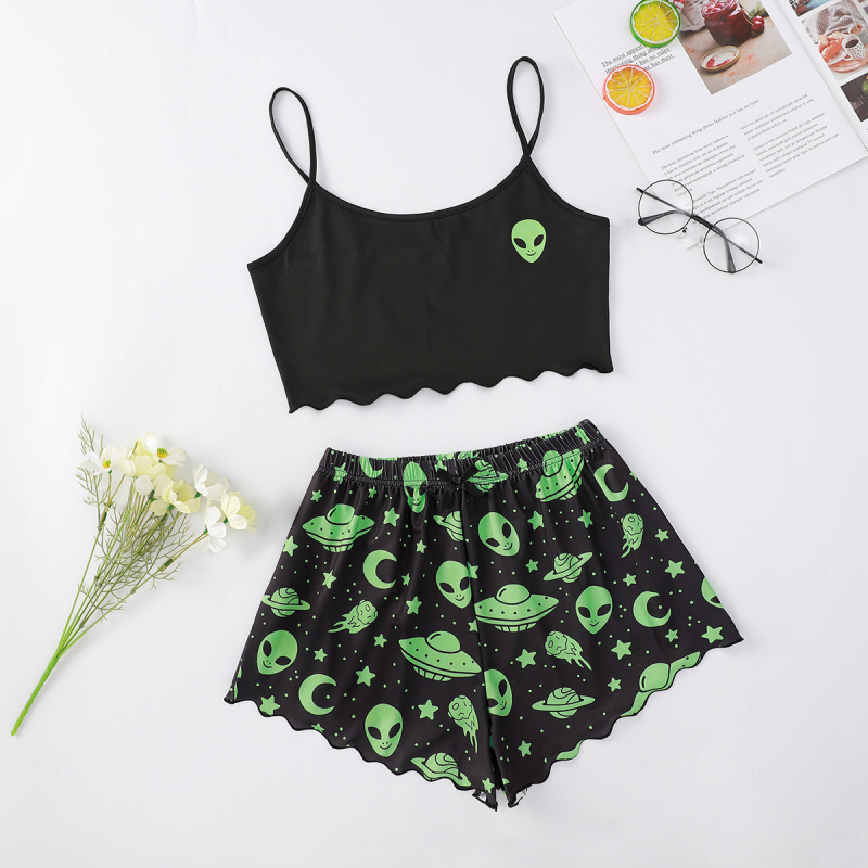 Halloween Print Pajama Set