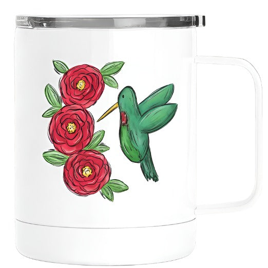 Spring Green Hummingbird Stainless Steel Cup