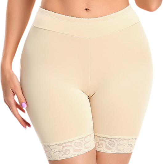 Lace Trim Lifting Pull-On Shapewear Shorts